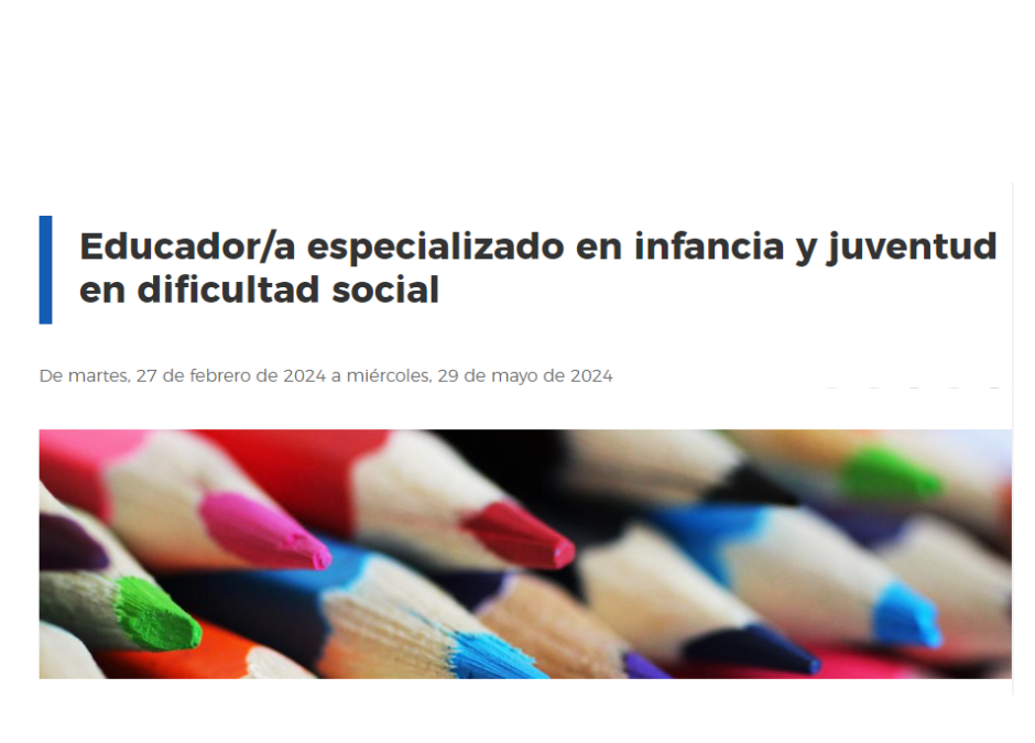 Educador/a especializado en infancia y juventud en dificultad social