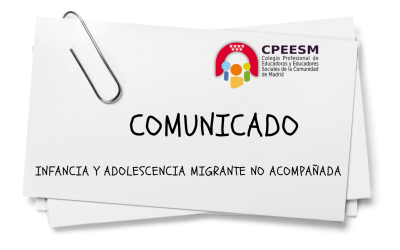 COMUNICADO CPEESM INFANCIA Y ADOLESCENCIA MIGRANTE NO ACOMPAÑADA