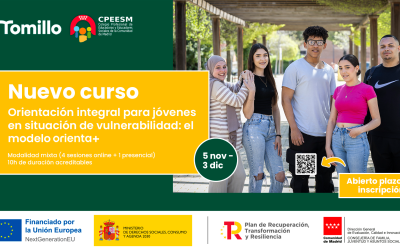 ORIENTA+ CURSO Acompañamiento y  orientación integral con adolescentes y jóvenes en situación de vulnerabilidad