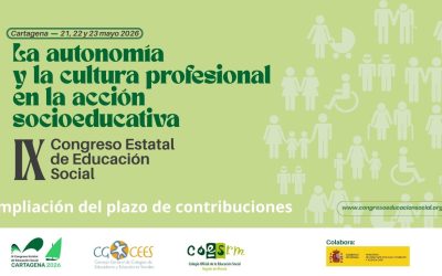 AMPLIADO PLAZO COMUNICACIONES IX CONGRESO ESTATAL EDUCACIÓN SOCIAL CARTAGENA 2026